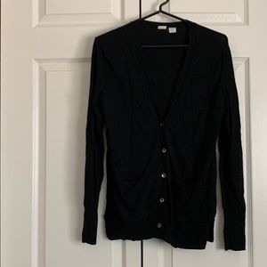 Gap 100% Merino Black Cardigan with Pockets